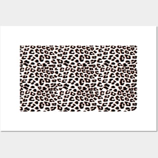 3D Leopard Animal Print Black Brown Posters and Art